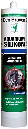 Den Braven Silicone per acquario, 300 ml, resistente ad acqua dolce e di mare, elevata elasticità, prodotto europeo, trasparente, CSS33A105001