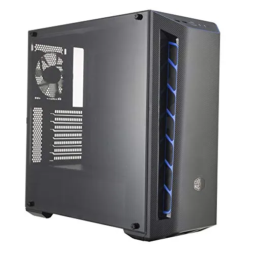 Cooler Master MasterBox MB510L-Case PC ATX Finitura in Fibra di Carbonio, Prese d'Aria, Pannello Laterale Trasparente, Configurazioni Flessibili Airflow -Blu