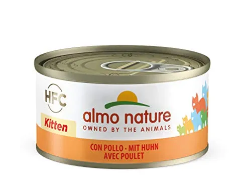 Almo Nature Almo Nature Hfc Natural - Kitten - Cibo Umido Complementare Per Gattini Con 100% Pollo Fresco Di Qualità Hfc. 24 Lattine Da 70G. - 2457 g