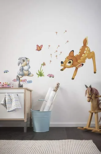 Komar Freestyle 14043h Adesivi decorativi, motivo: Bambi della Disney, colore: multicolore (17 pezzi)