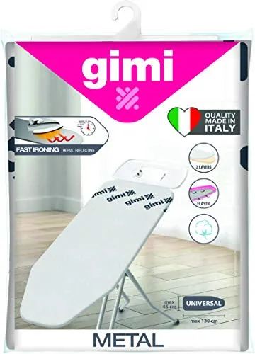 Gimi Metal - Foderina in Cotone 100% con Speciale Trattamento Metallizzato, 130 x 45 cm, 1 Pezzo