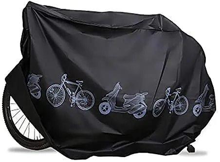 EZONTEQ Copertura Bicicletta Impermeabile, Telo Bici Copribici Copri Custodie per Bicicletta Coprimoto Protezione Antipolvere Anti UV - Nero