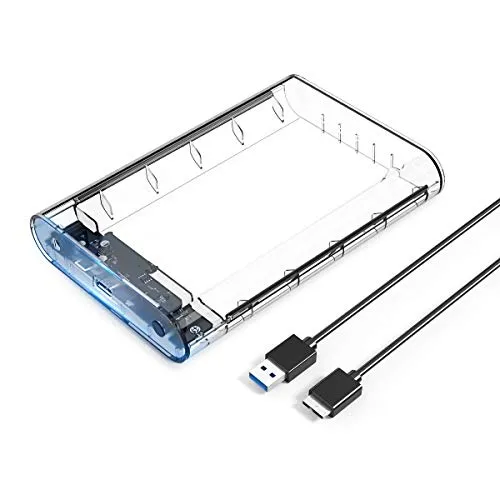 ORICO Enclosure HDD 3.5,USB 3.0 a SATA con UASP Custodia Disco Rigido,Trasparente