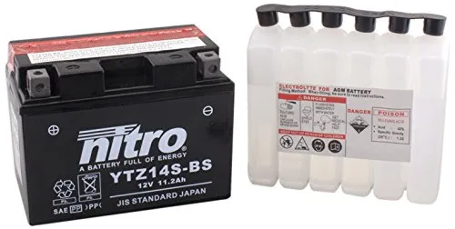 NITRO YTZ14S-BS-Batteria Moto-N-AGM aperto con acido