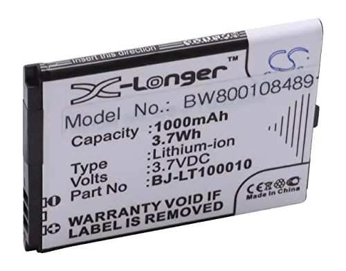 vhbw Li-Ion Batteria 1000mAh (3.7V) per cellulari e smartphone Panasonic KX-TU327, KX-TU327EX sostituisce BJ-LT100010.