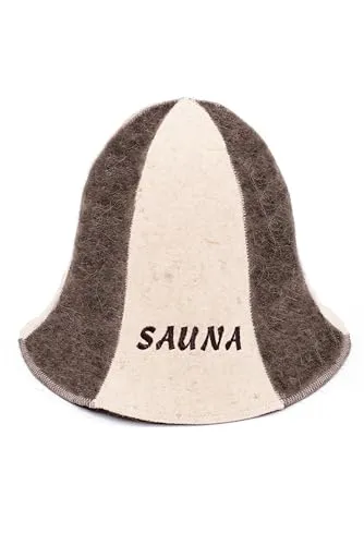 Ger3as Cappello Da Sauna in Feltro Di Lana 100% Con Ricamo Per Uomo e Donna, Berretto Benessere (Sauna)