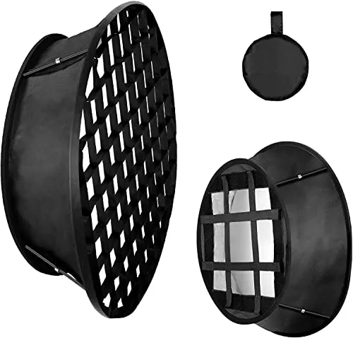 NEEWER Pieghevole Softbox Diffusore con Griglia a Nido d'Ape, Compatibile con NEEWER Luci LED 480/660/530, 29x29cm Apertura con Cinghie di Fissaggio & Borsa di Trasporto, per Foto Video in Studio