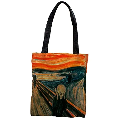 My Custom Style Borsa C, Artigianale Manici 70#Arte-L'urlo, Munch#45x38