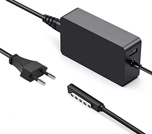 Surface Pro 2 48W 12V 3.6A Caricatore Adattatore di Alimentatore per Microsoft Surface RT/2 Surface Pro 1/2 1536 Tablet PC con Porta USB e Cavo di Caricabatteria