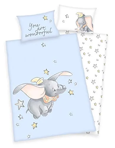 Disney Dumbo - Biancheria da Lettino 40x60 + 100x135cm