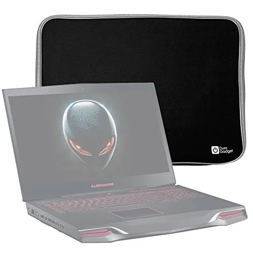 Duragadget - Custodia in neoprene per notebook Alienware 17-18 nero Nero Large