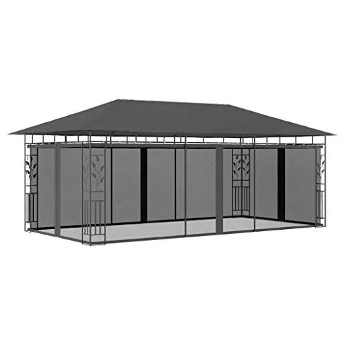 vidaXL Gazebo con zanzariera, 6 x 3 x 2,73 m, antracite