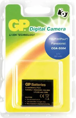 GP Batteries Digital camera Panasonic CGA-S004 / DMW-BCB7 Ioni di Litio 720mAh 3.7V batteria ricaricabile - batterie ricaricabili (Ioni di Litio), 720 mAh, 3.7 V, Nero)