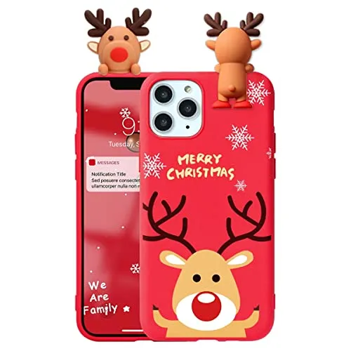 ZhuoFan Cover iPhone 6 / 6s, Custodia Silicone con Disegni Ultra Slim TPU Morbido Antiurto Christmas Cartoon Pattern con Bambola Bumper Case Protettiva per iPhone 6 / 6s, 03
