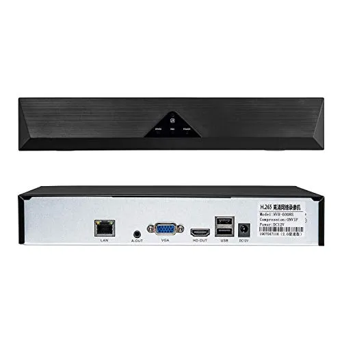Revotech® - H.265 HD 16 Canali NVR Video HD 5MP 1080P Registratore di Rete HDMI 16 CH CCTV NVR per la Macchina Fotografica del IP di Sostegno CMS ONVIF 2.0 P2P Sistema Cloud (N8016S)