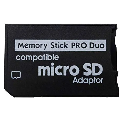 LXSINO PSP Memory Stick Adapter, Funturbo Micro SD per Memory Stick PRO Duo MagicGate Card per Sony Playstation Portatile, Fotocamera, Handycam