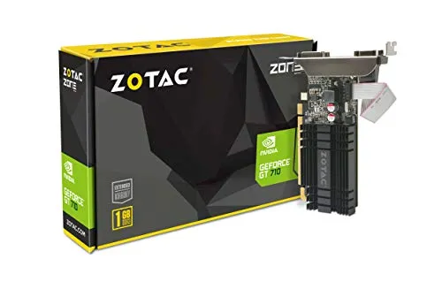 ZOTAC GeForce GT 710 1GB DDR3, 954 MHz, ZT-71301-20L DVI-D + HDMI + VGA, PCI-E 2.0, Scheda Video