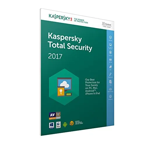 Kaspersky Lab Total Security 2017 Base license 10utente(i) 1anno/i Inglese