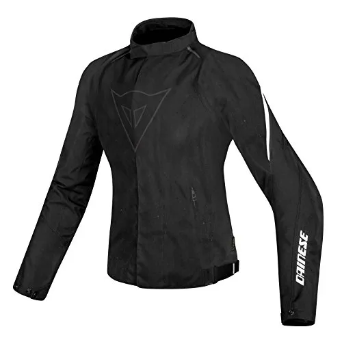 Dainese-LAGUNA SECA D1 LADY D-DRY Giacca da moto di pelle, Nero/Bianco, Taglia 46