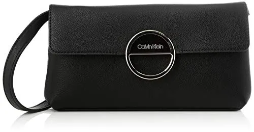 Calvin Klein Disc Clutch - Borse a tracolla Donna, Nero (Black), 1x1x1 cm (W x H L)