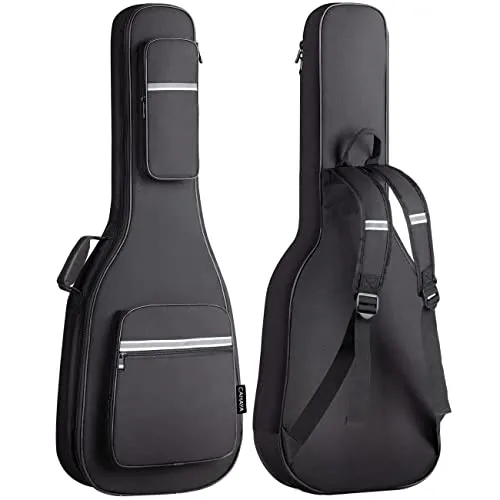 CAHAYA Borsa Chitarra Elettrica Custodia per Chitarra Elettrica Imbottita da 12mm con 6 Tache per Accessori e Strisce Riflettente