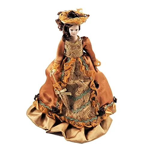 Melody Jane Casa delle Bambole Victorian Lady in Ruggine Completo Porcellana 1:12 Persone