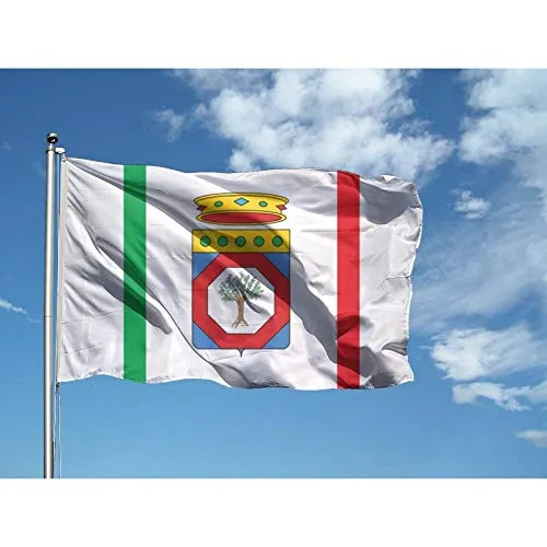 Ns produzione bandiere Bandiera REGIONE Puglia cm.150x225 Tessuto Nautico Antivento 130gr.mq, Ottima Resistenza