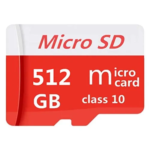 Genericce - Scheda Micro SD SDXC ad alta velocità da 256 GB/512 GB/1024 GB, classe 10, con adattatore incluso 512 GB