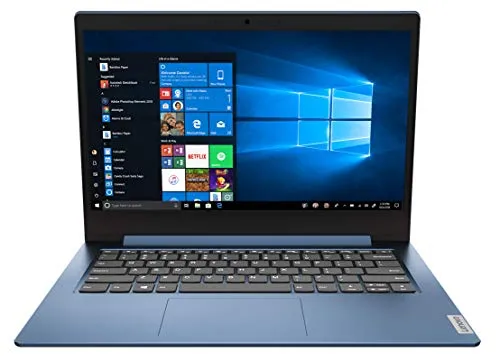 Lenovo IdeaPad 1 Notebook, Display 14" HD, Processore Intel Celeron N4020, 64 GB eMMC, RAM 4 GB, Windows 10 in modalità S, Blu ghiaccio
