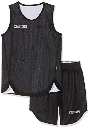 Spalding Teamsport Doubleface, Completo sportivo Unisex - bambini, Nero (Reversible Black/White), M (38/40)