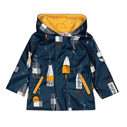 boboli Hooded Raincoat for Baby Boy Impermeabile, Multicolore (Boyas 9916), 80 Bimbo