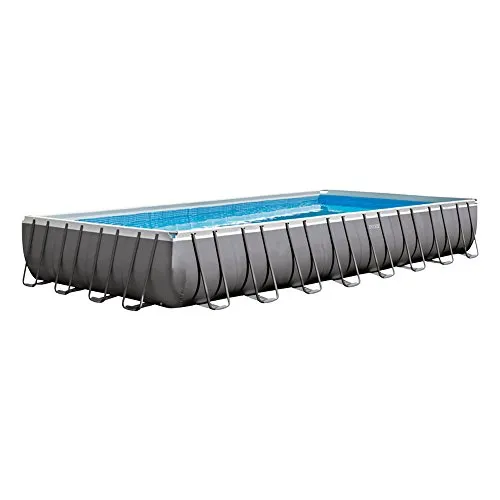 Intex 26372 Piscina con bordi Piscina rettangolare 54368L Blu, Grigio piscina fuori terra