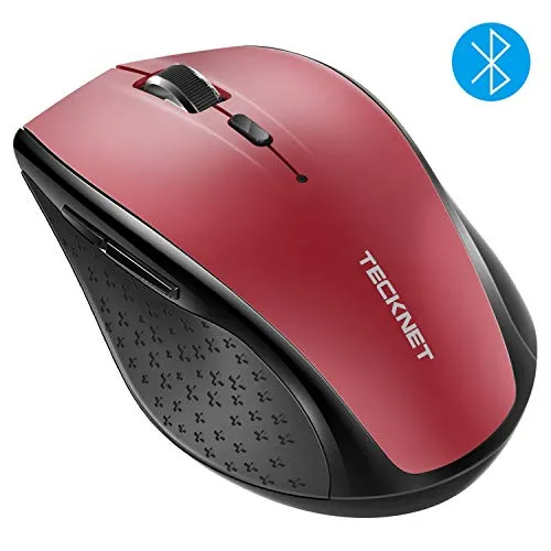 TECKNET Alpha Mouse Bluetooth Wireless 3000 DPI con 5 Livelli Regolabile, 24-Mesi Durata della Batteria, Mouse Senza Fili Bluetooth per Windows