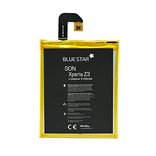 Blue Star Premium - Batteria da 3100 mAh Li-Ion de Capacità Carica Veloce 2.0 Compatibile Con il Sony Xperia Z3 D6603, D6643, D665