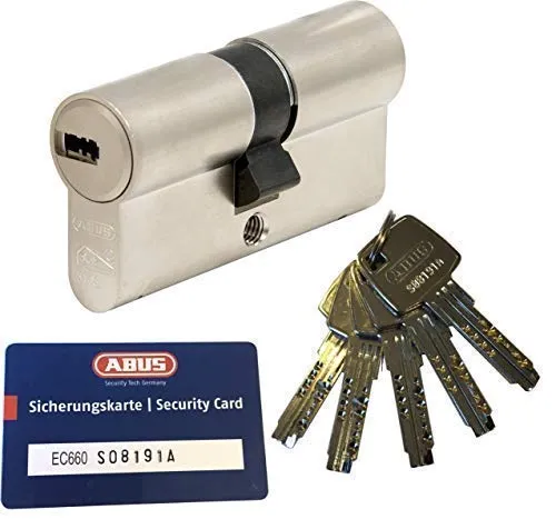 Abus EC660 Doppia Lunghezza (a/B) 30 / 60mm (C = 90 mm) con 5 Chiave, con Scheda