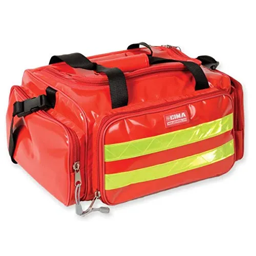 GIMA Borsa Medico Professionale: Zaino, Borsone e Kit di Emergenza per Infermieri e Medici Accessori Sanitari, Pinze e Forbici, Rivestita in PVC, 35x45x21 cm, Rosso 27166