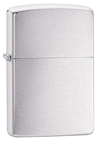 Zippo 200 Accendino Ricaricabile Originale, Bronzo, Cromo Spazzolato, 3.9 X 1.3 X 5.7 Cm