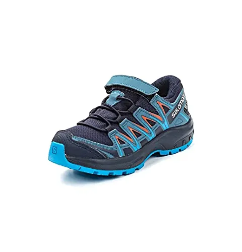 Salomon XA PRO 3D CSWP K, Scarpe da Trail Running Bambini, Blu/Arancione (Navy Blazer/Mallard Blue/Hawaiia, 30 EU