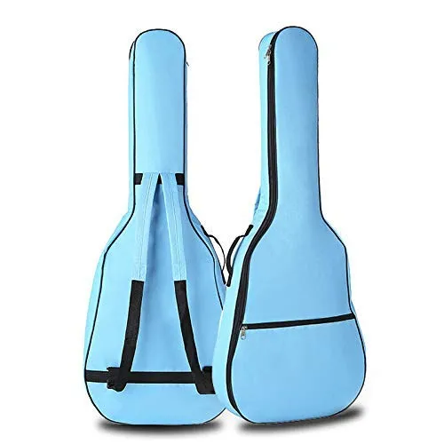 OriGlam Custodia per chitarra acustica da 104 cm, impermeabile, imbottita, doppia tracolla regolabile, colore blu