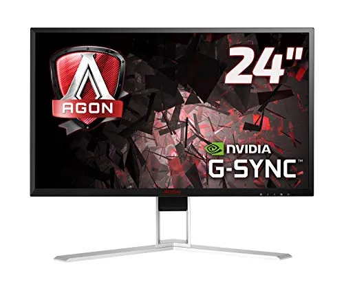 AOC AGON AG241QG Monitor Gaming da 23,8", QHD, 2560 x 1440, 165 Hz, 1 msec, Speaker, DP, HDMI, 4 Porte USB, G-Sync, Nero