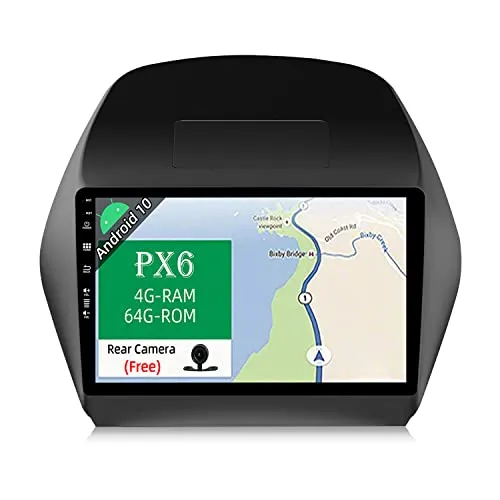 JOYX PX6 Android 10 Autoradio Compatibile Hyundai IX35 (2010-2017) - [4G+64G] - Telecamera Gratuiti - 10.1 Pollici 2 DIN - Supporto HDMI 4K-Video AHD-Camera DAB 4G WLAN Bluetooth Carplay Android Auto