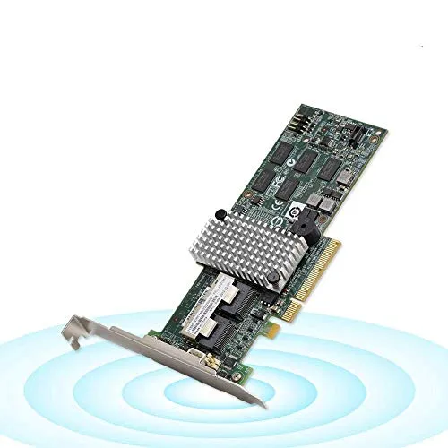 Tonysa Scheda di Array SATA/SAS PCI-E X8 6 GB/s Scheda di Controller Raid SAS/SATA Interna a 6 Gbps per LSI 9260-8i / IBM M5015 46M0851