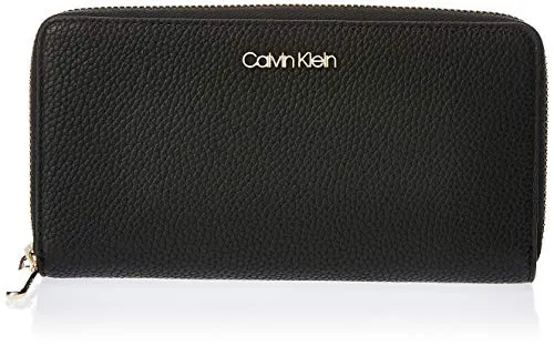 Calvin Klein Neat F19 Lrg Ziparound - Borse a tracolla Donna, Nero (Black), 1x1x1 cm (W x H L)