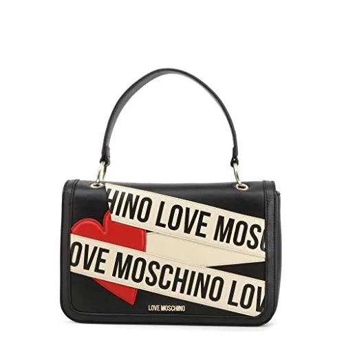 Moschino Borsa donna Love mano/tracolla in ecopelle nero/multicolore B21MO33