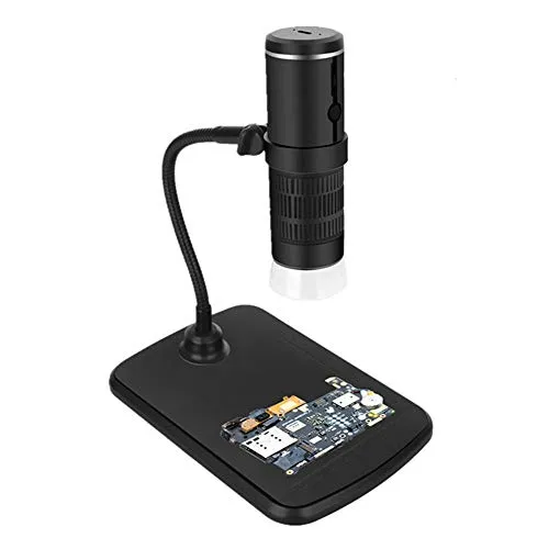 Microscopio Portatile Digital WiFi microscopio microscopio Portatile Portatile Microscope Magnifier Handheld (Colore : Black, Size : Free Size)