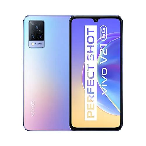 VIVO V21 5G Smartphone, 8GB+128GB, Super Selfie Notturno da 44 MP con Stabilizzazione Ottica, Tripla Fotocamera da 64 MP, Frequenza di Aggiornamento 90 Hz, Design Ultrasottile, 6.44'' (Sunset Dazzle)