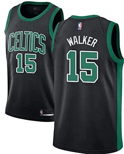 Lalagofe Men's Boston Celtics #15 Kemba Walker Black Swingman Jersey