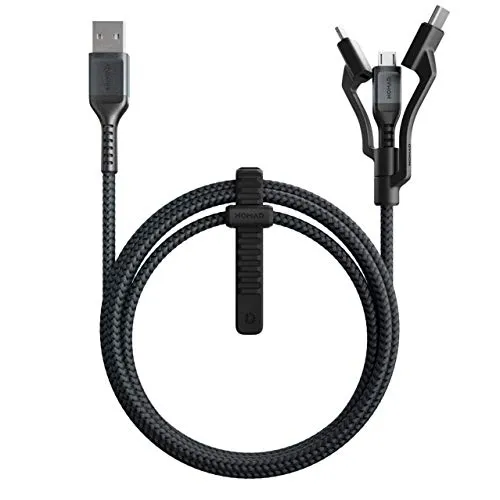 NOMAD Kevlar Universal Cable | 1.5 Meters | USB-A to USB-C, Lightning, And Micro-USB