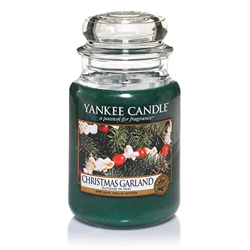 Yankee Candle Candela profumata in giara grande | Ghirlanda di natale | Durata Fino a 150 Ore | regalo perfetto per le donne