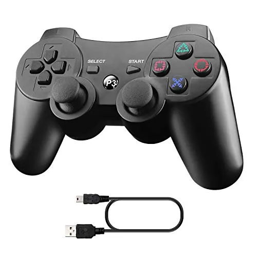 Molyhood Controller per PS3, Controller Wireless per Playstation 3 Senza fili Bluetooth Joystick Gamepad con Telecomando a Sei assi a doppia vibrazione